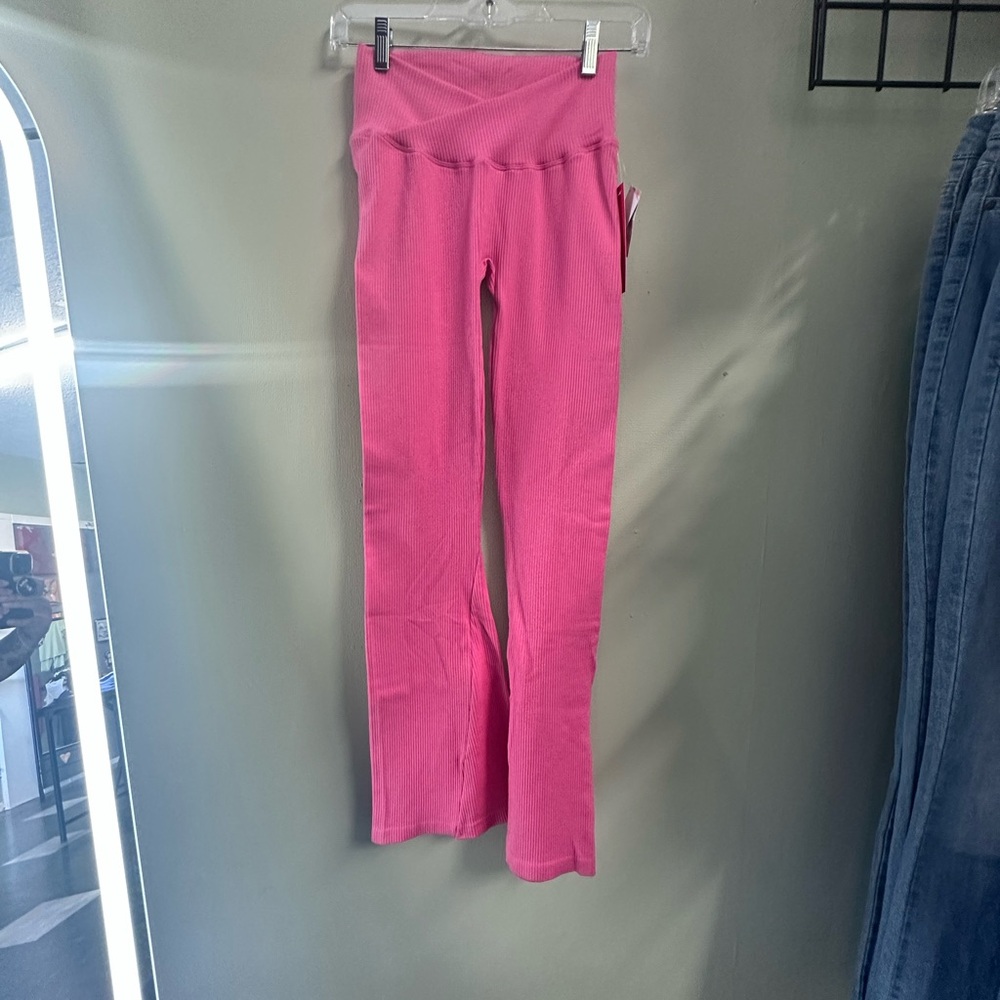 Pink Flared Leggings